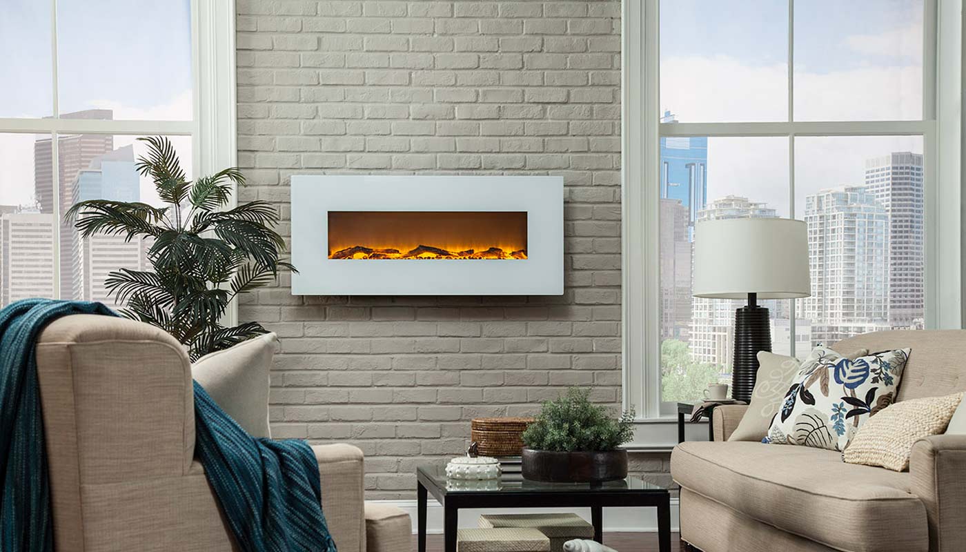 Touchstone Wall Mount Electric Fireplace Collection