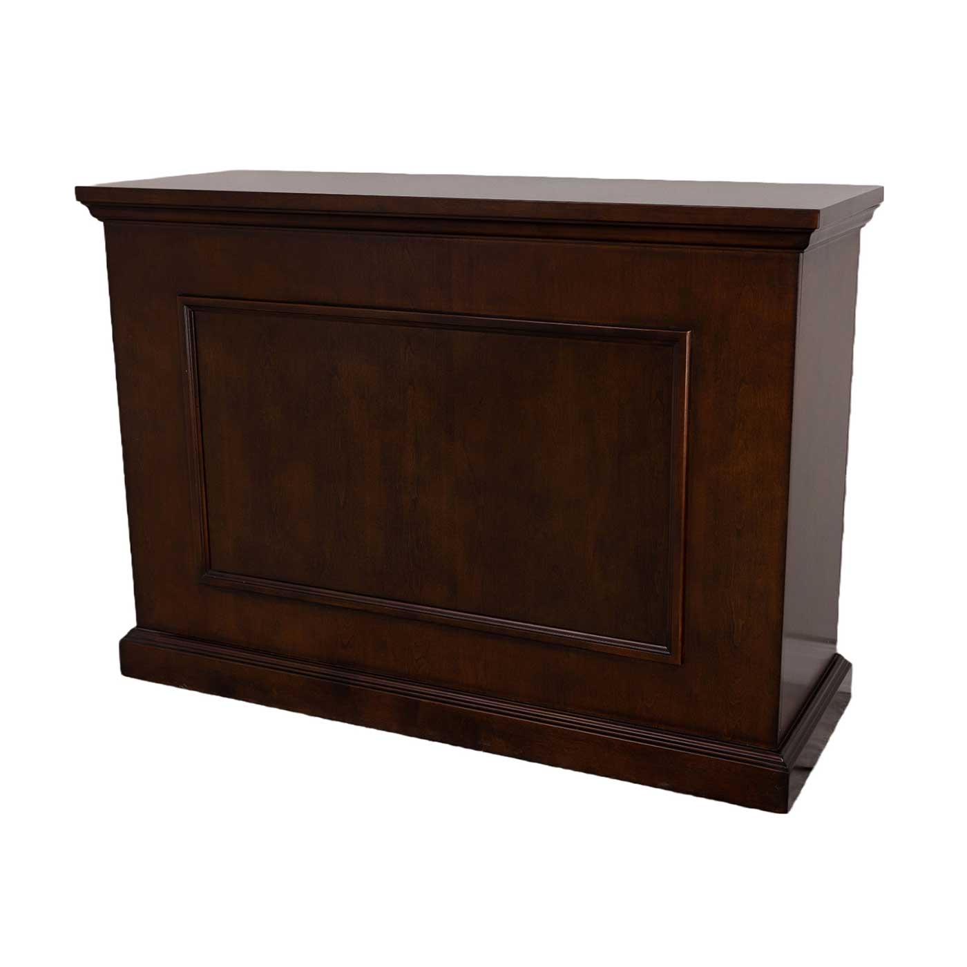 Touchstone Elevate 72008 TV Lift Cabinet in Expresso wood finish pictured from an angle.