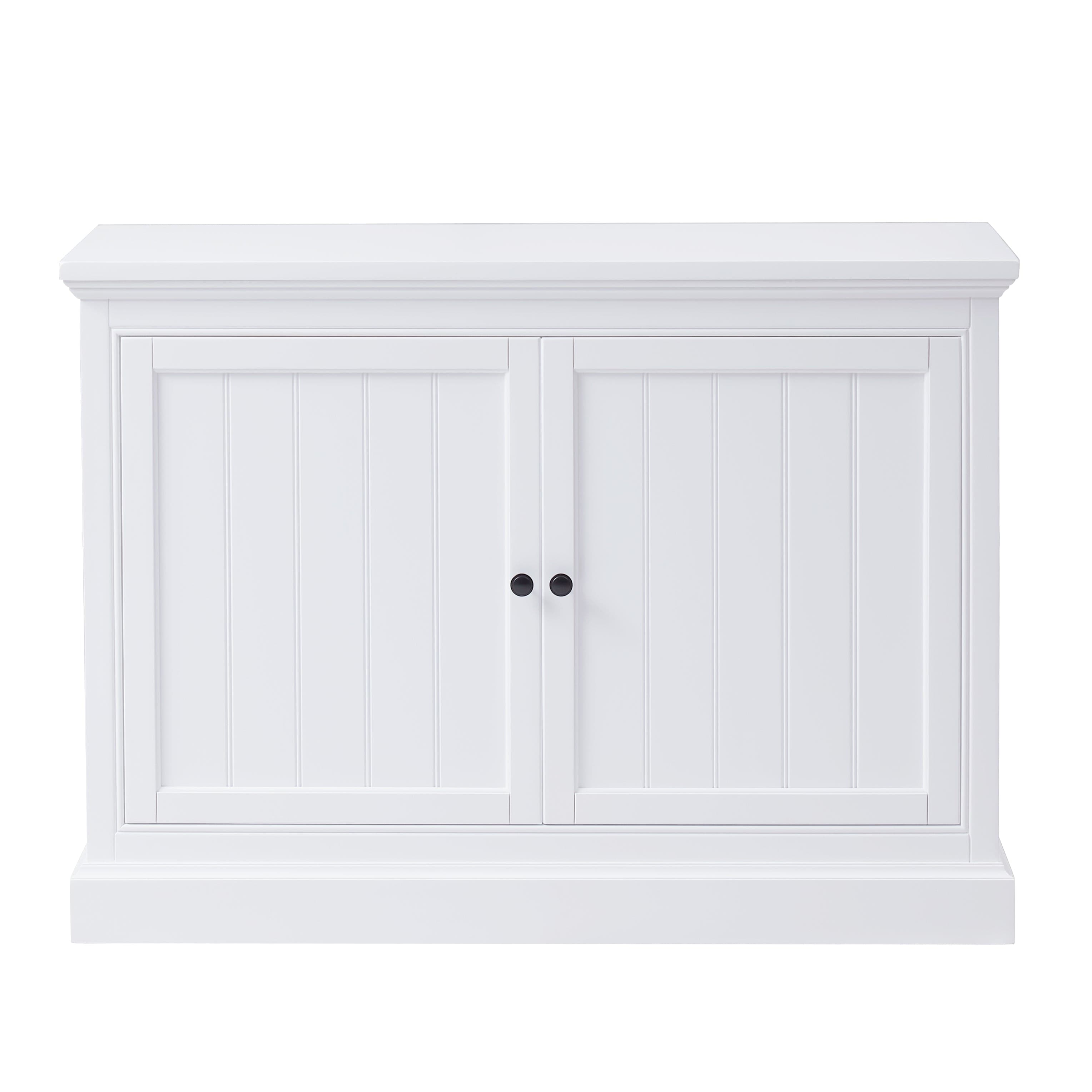 Touchstone Shoreline White TV Lift Cabinet 72016 front view and closed
