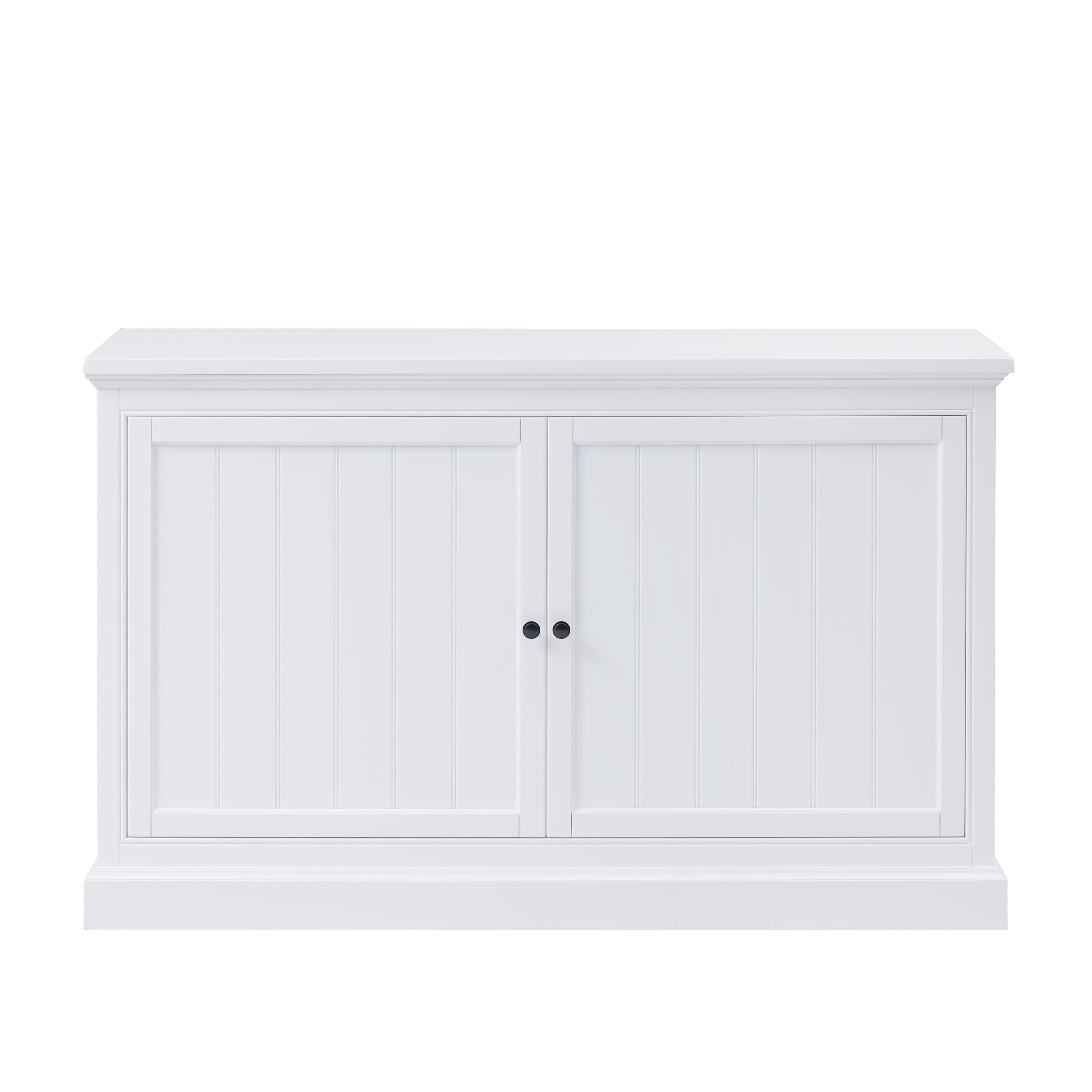 Touchstone Shoreline White TV Lift Cabinet 74010 front view closed