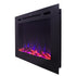 Forte 80006 Recessed Electric Fireplace with log set on an angle.
