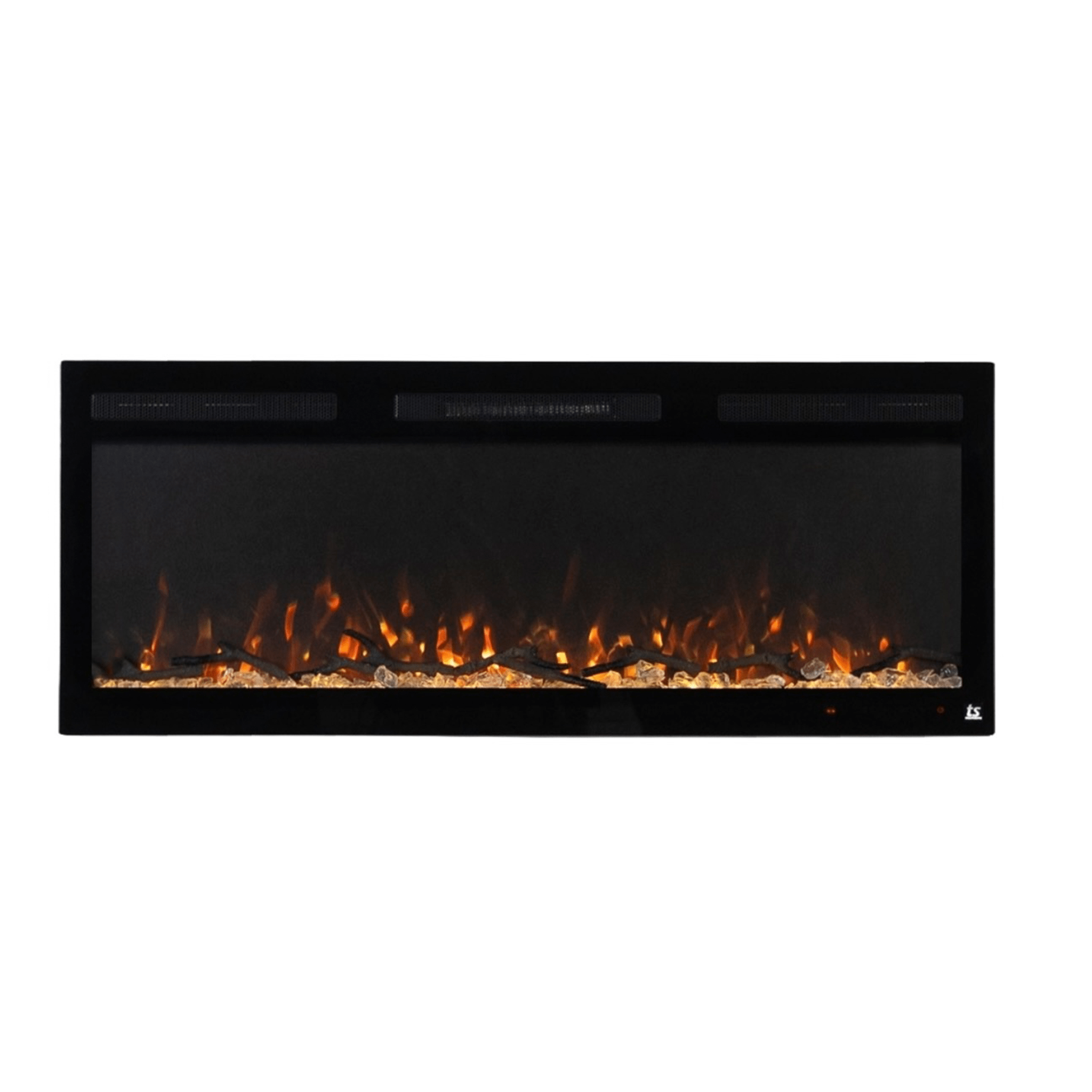 The Sideline Fury 50 Inch Recessed Smart Electric Fireplace 80054 front view