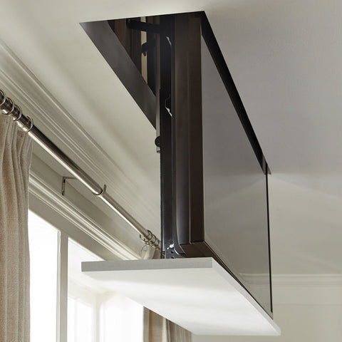 Touchstone Whisper Lift Pro with programmable height memory lowers from the ceiling