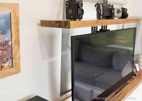 Space saving Touchtone TV Lift in an Airstream RV