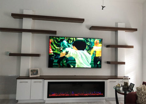 Touchstone Sideline 72 Electric Fireplace by Daniel Poje Custom Cabinetry