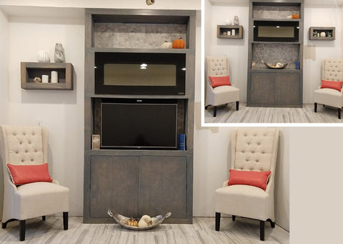 Touchstone Whisper Lift Pro TV Lift Mechanism installed in an entertainment center