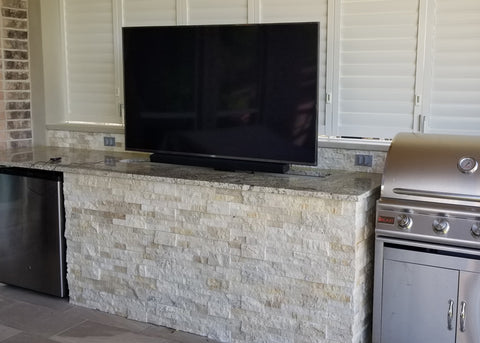 Outside TV lift for grill area by Touchstone Home Products