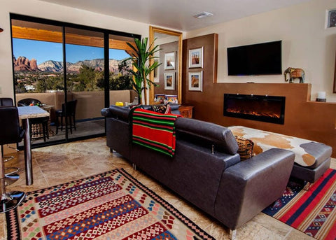 Touchstone Sideline Electric Fireplace in Sunset Chateau Bed and Breakfast Sedona AZ