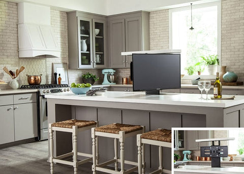 Touchstone Swivel TV Lift mechanism in kitchen island