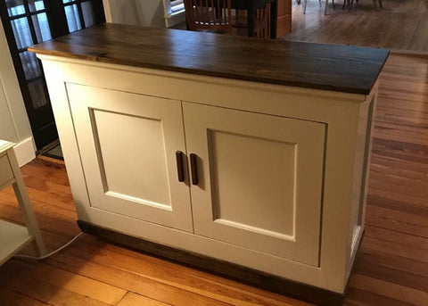 Touchstone customer Dan builds a custom TV lift cabinet featuring Touchstone TV lift, using Jon Peters building plans.