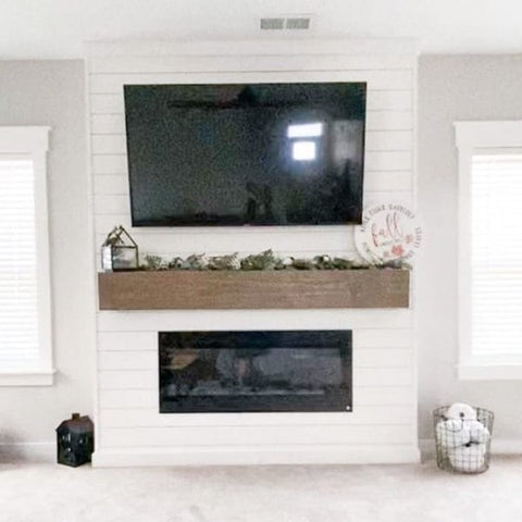 Sideline Electric Fireplace by @brindlewood_nc