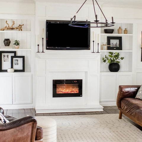 Touchstone Sideline Electric Fireplace by @candileonardhome