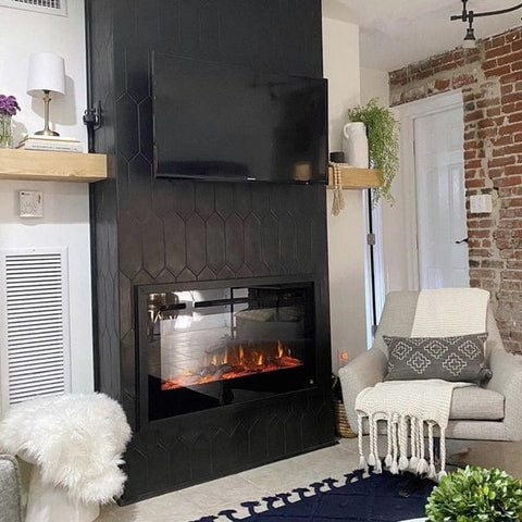 Sideline Electric Fireplace by @madelineinthegarden