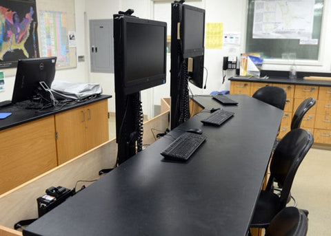 Whisper Lift TV Lift in the classroom