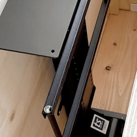 Touchstone SRV Pro TV lift inside cabinet built by @simplyminedesigns