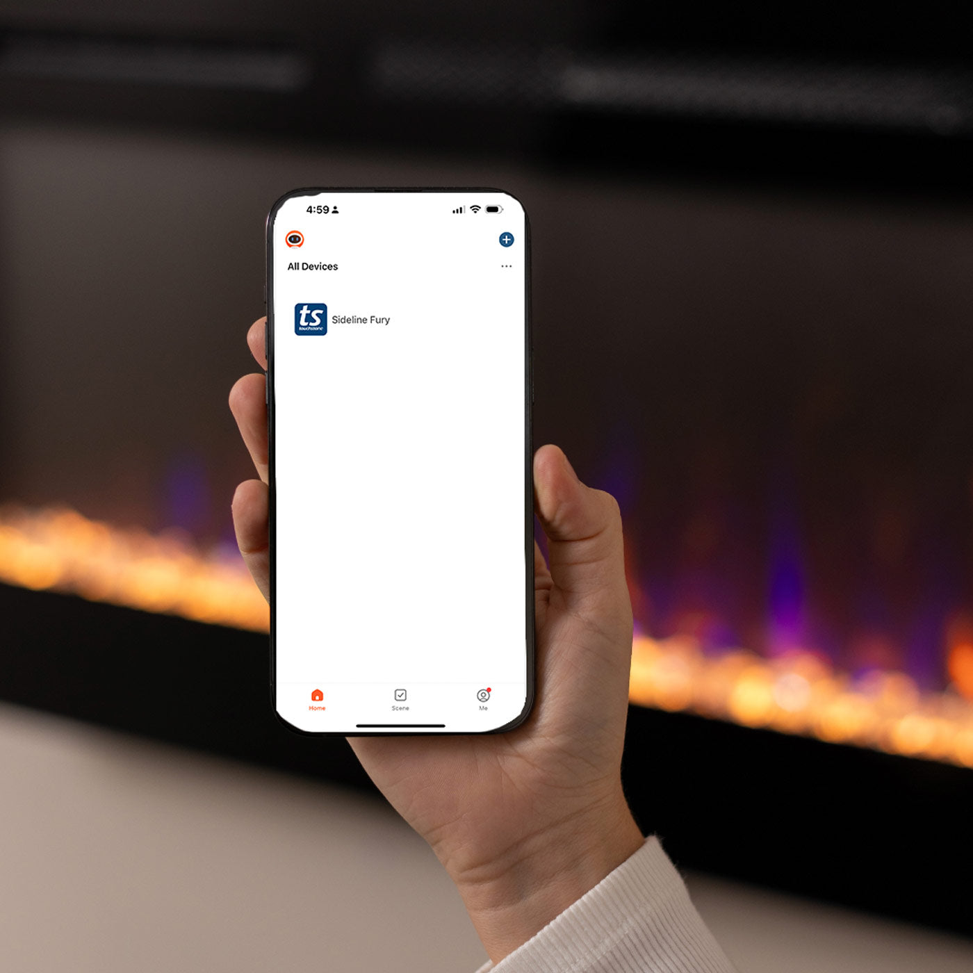 Setting up Touchstone app to control Sideline Fury Smart Electric Fireplace