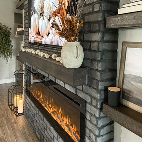 Touchstone Sideline 72 Electric Fireplace side view Halloween @countryrhodesleadhome