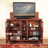 The Bungalow 70062 TV Lift Cabinet for 60 inch Flat screen TVs with cabinets open.