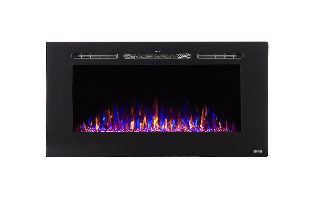 Sideline 40 80027  Refurbished Recessed Electric Fireplace -white background.
