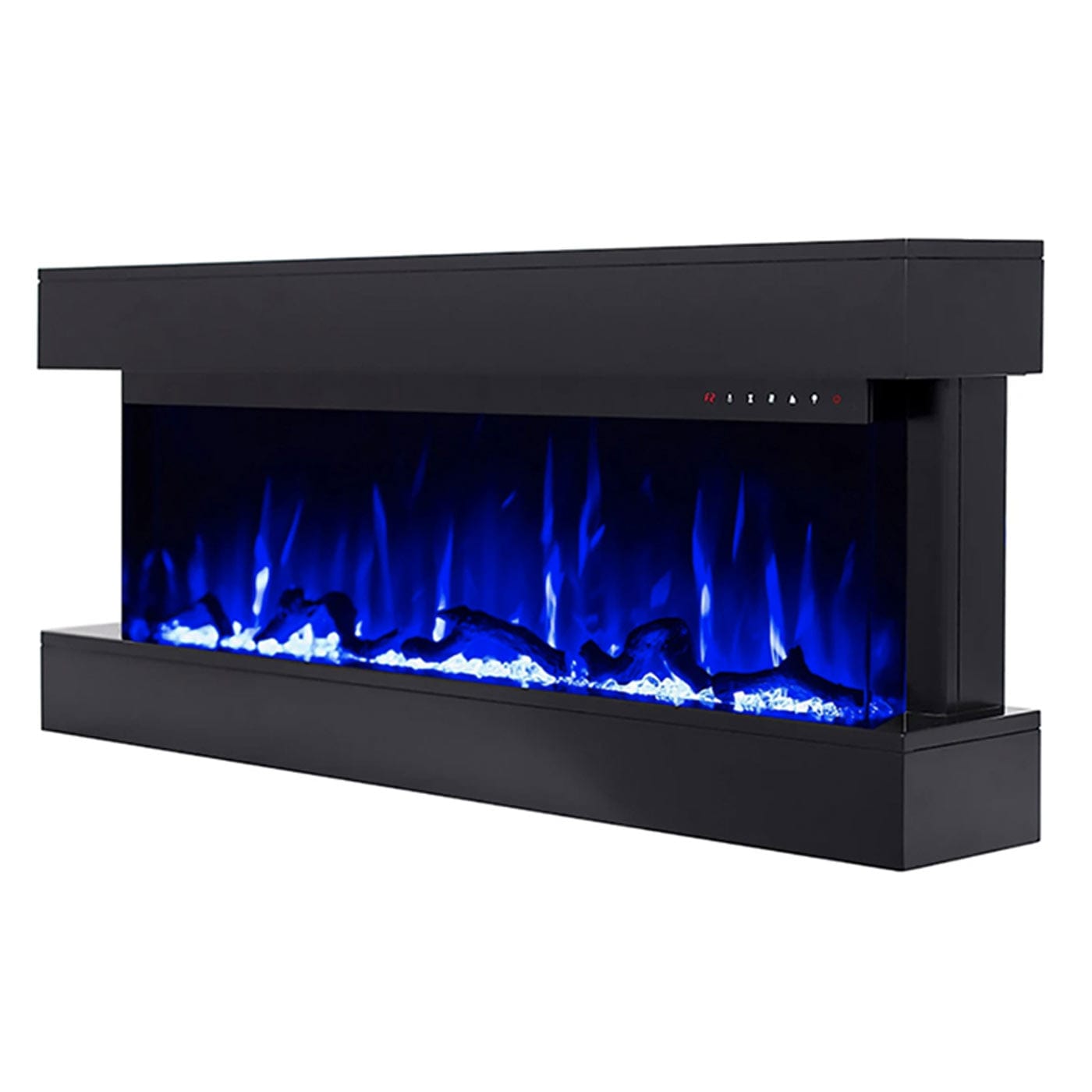 Touchstone Chesmont Wall Mount Black Electric Fireplace with mantel