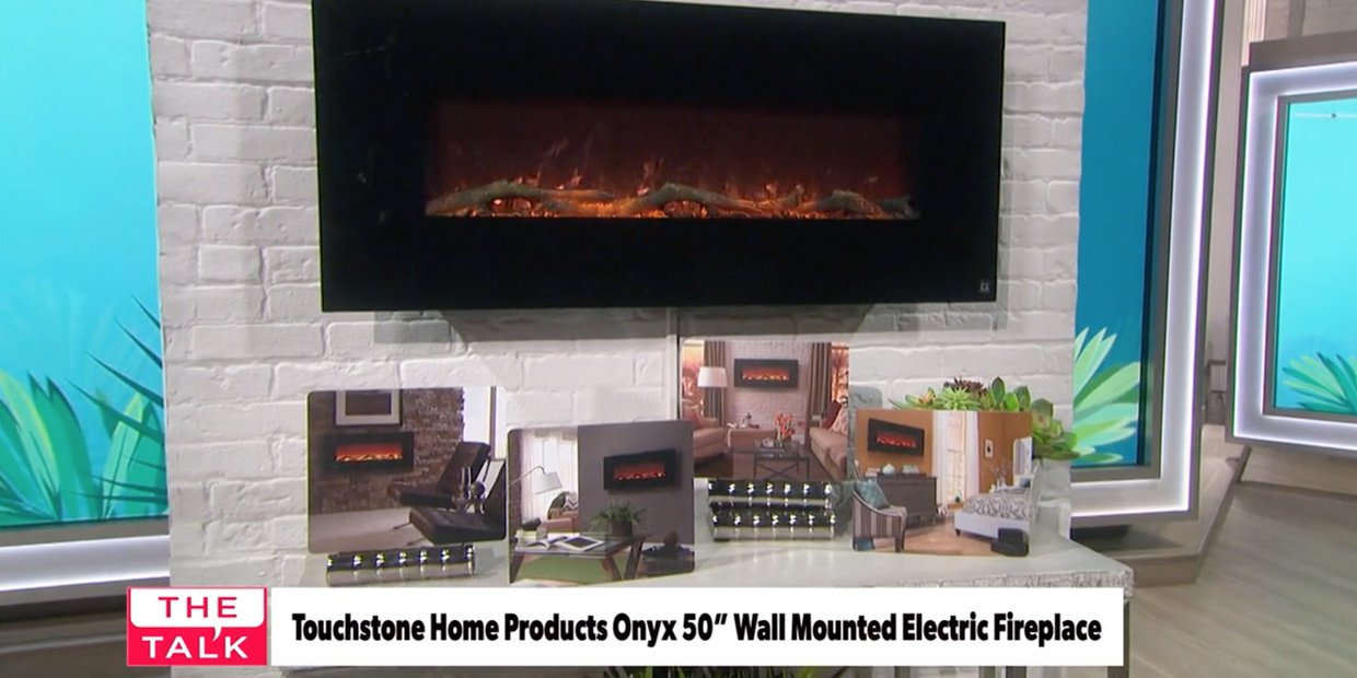 The Touchstone Onyx Wall Mount Electric Fireplace is named a hottest entertaining essential on CBS Network's The Talk