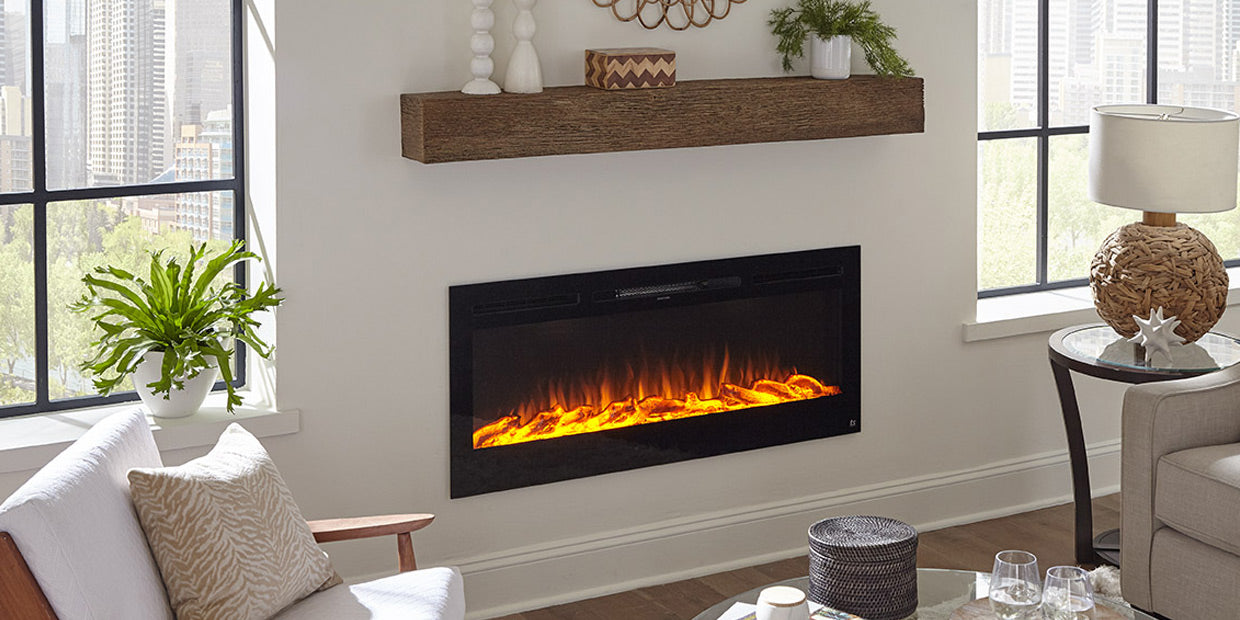 Compare the features of Touchstone recessed electric fireplaces