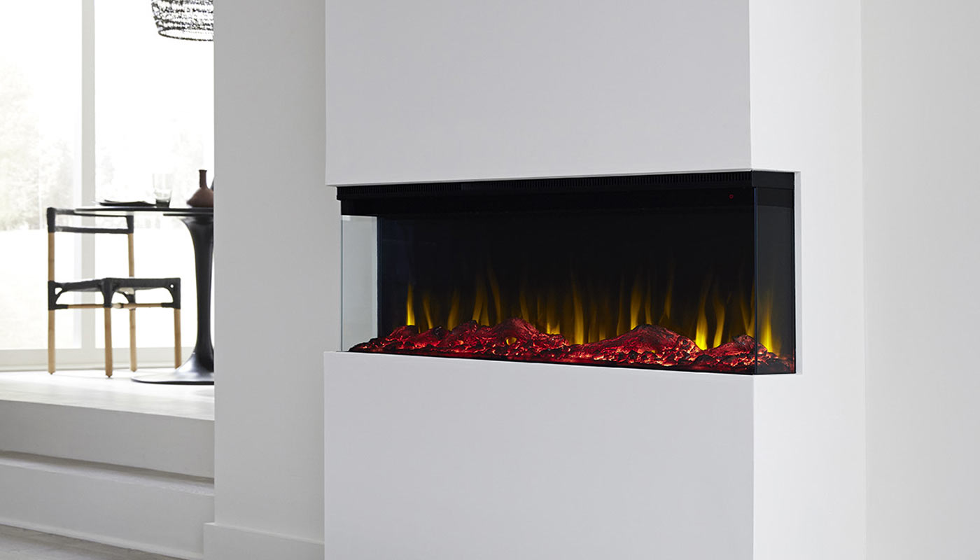 Touchstone 3-sided electric fireplace collection