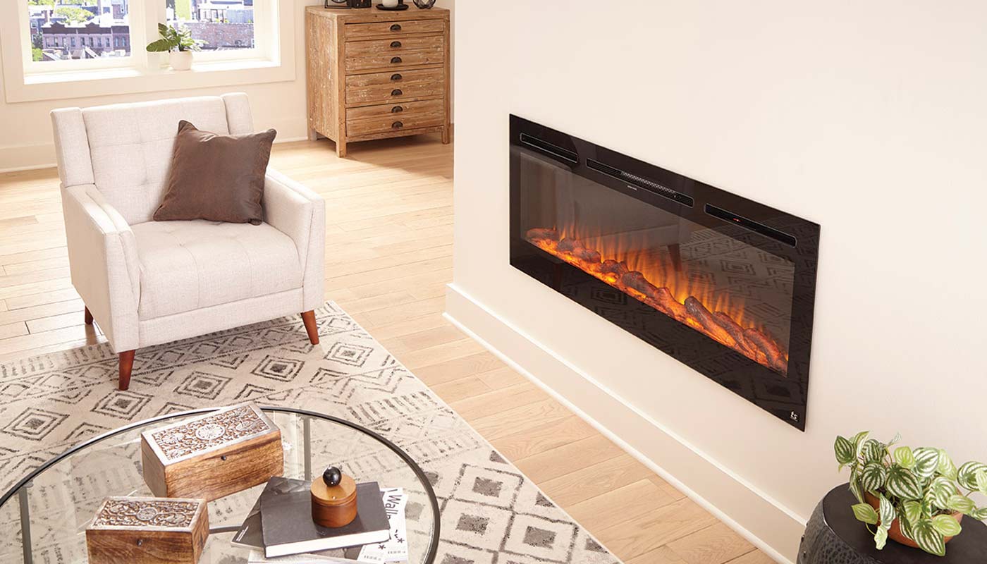 Touchstone Sideline Recessed Electric Fireplace Collection
