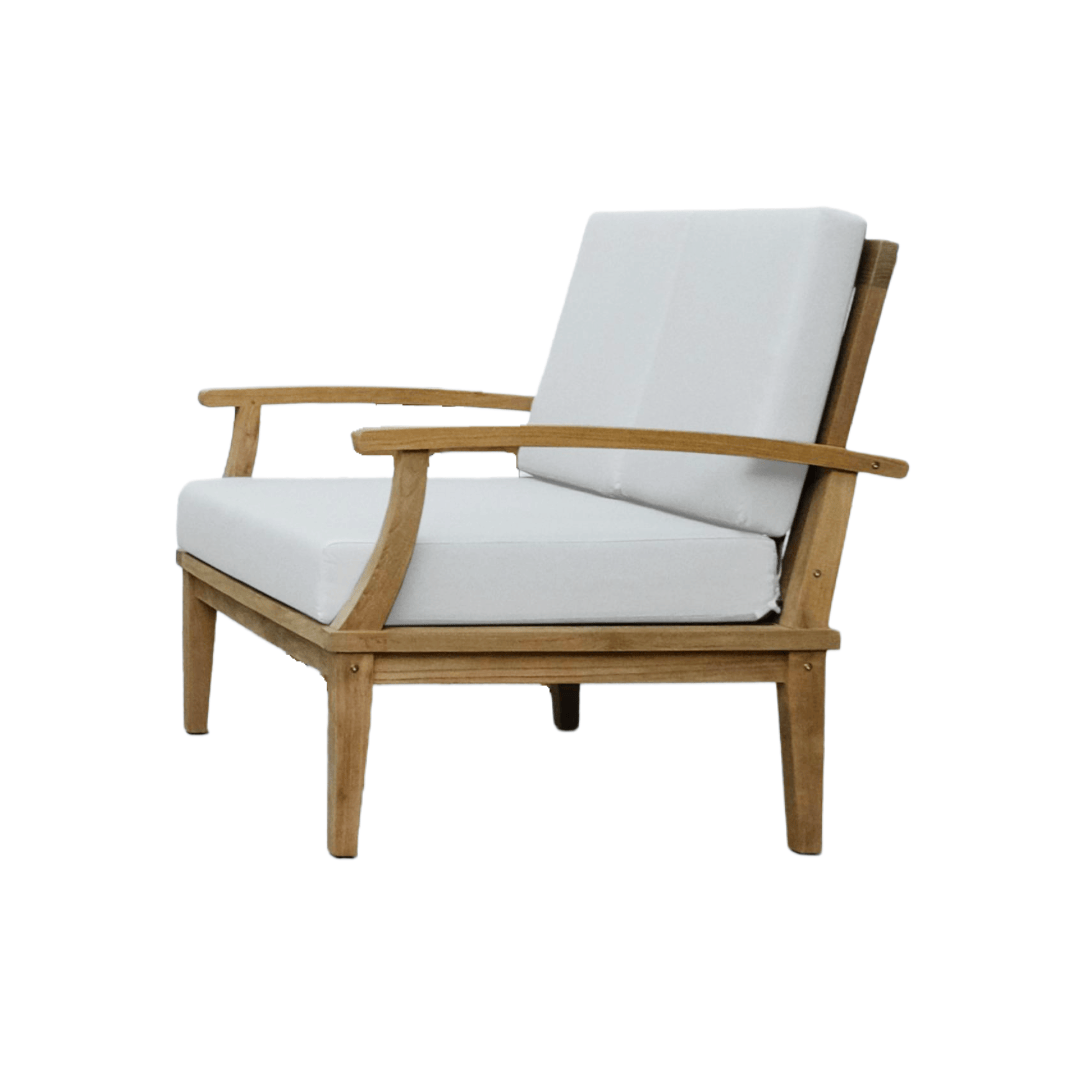 Touchstone Solena Teak Sofa on white angled