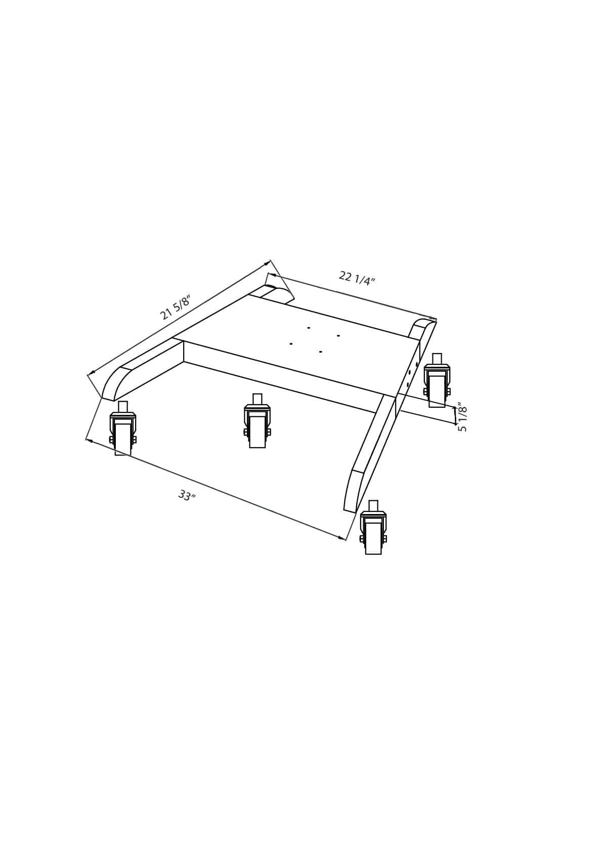 The Touchstone SRV Pro TV Lift dimensions.