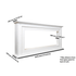 Side dimensions of the Touchstone Encase Surround Mantel