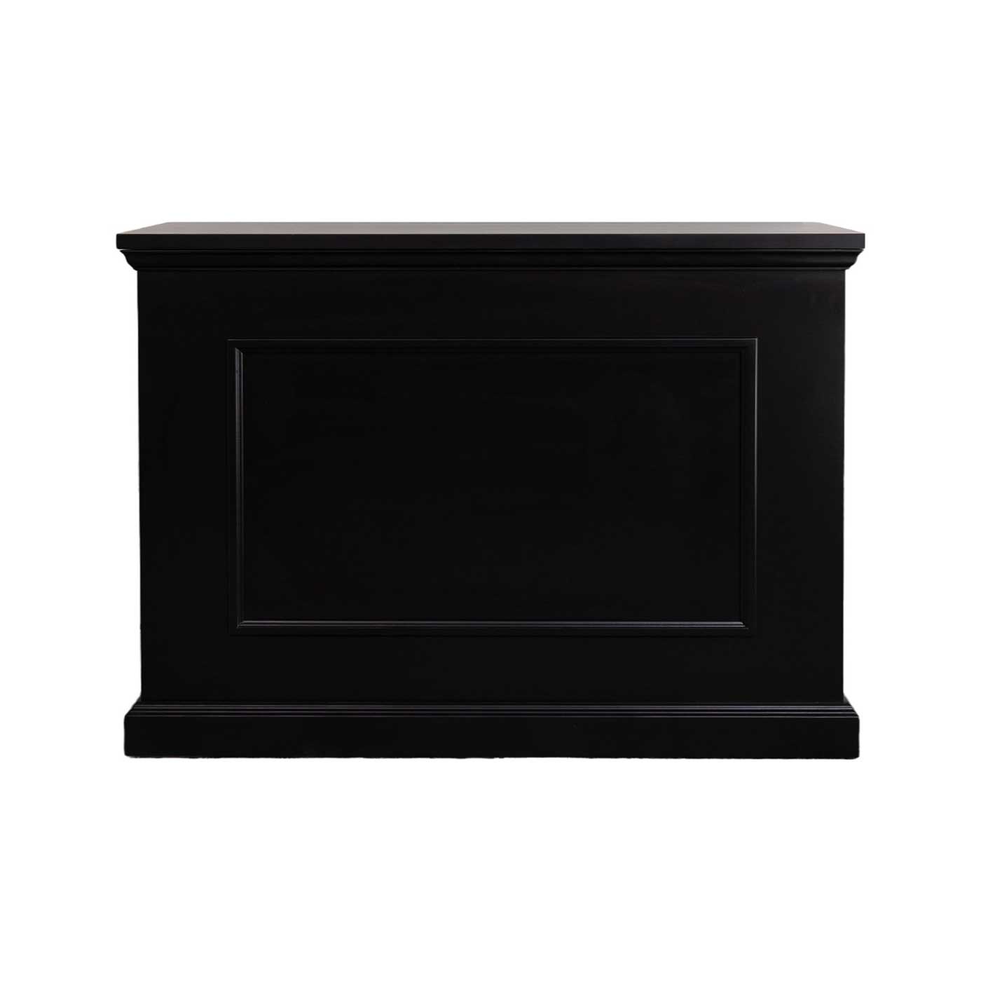 Touchstone Elevate 72011 TV Lift Cabinet in Black wood finish pictured from the front.
