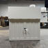 Touchstone 72013 White Elevate Mission Smart TV Lift Cabinet open box unit photographed in the warehouse.