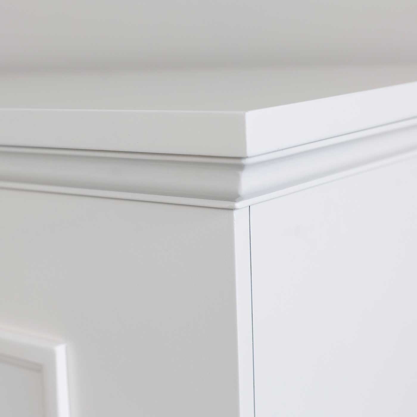 Touchstone Elevate 72015 TV Lift detail shot of the top corner of the cabinet.