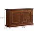 74008 Grand Elevate Smart TV Lift Cabinet dimensions graphic on white.