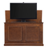 74008 Grand Elevate Smart TV Lift Cabinet front view with lid/TV raised on white.