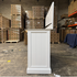 Touchstone Large Shoreline Smart TV Lift Cabinet 74010 in White - open box model photographed in the warehouse.