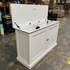 Touchstone Large Shoreline Smart TV Lift Cabinet 74010 in White - open box model photographed in the warehouse.