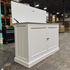 Touchstone Large Shoreline Smart TV Lift Cabinet 74010 in White - open box model photographed in the warehouse.
