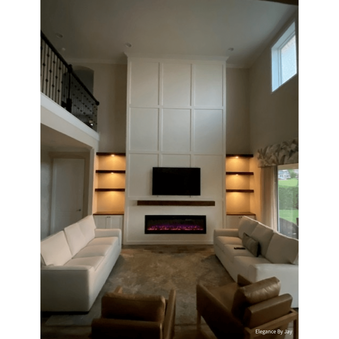 Touchstone Sideline 72 Inch Recessed Smart Electric Fireplace Touchstone Sideline 72 Inch Recessed Smart Electric Fireplace