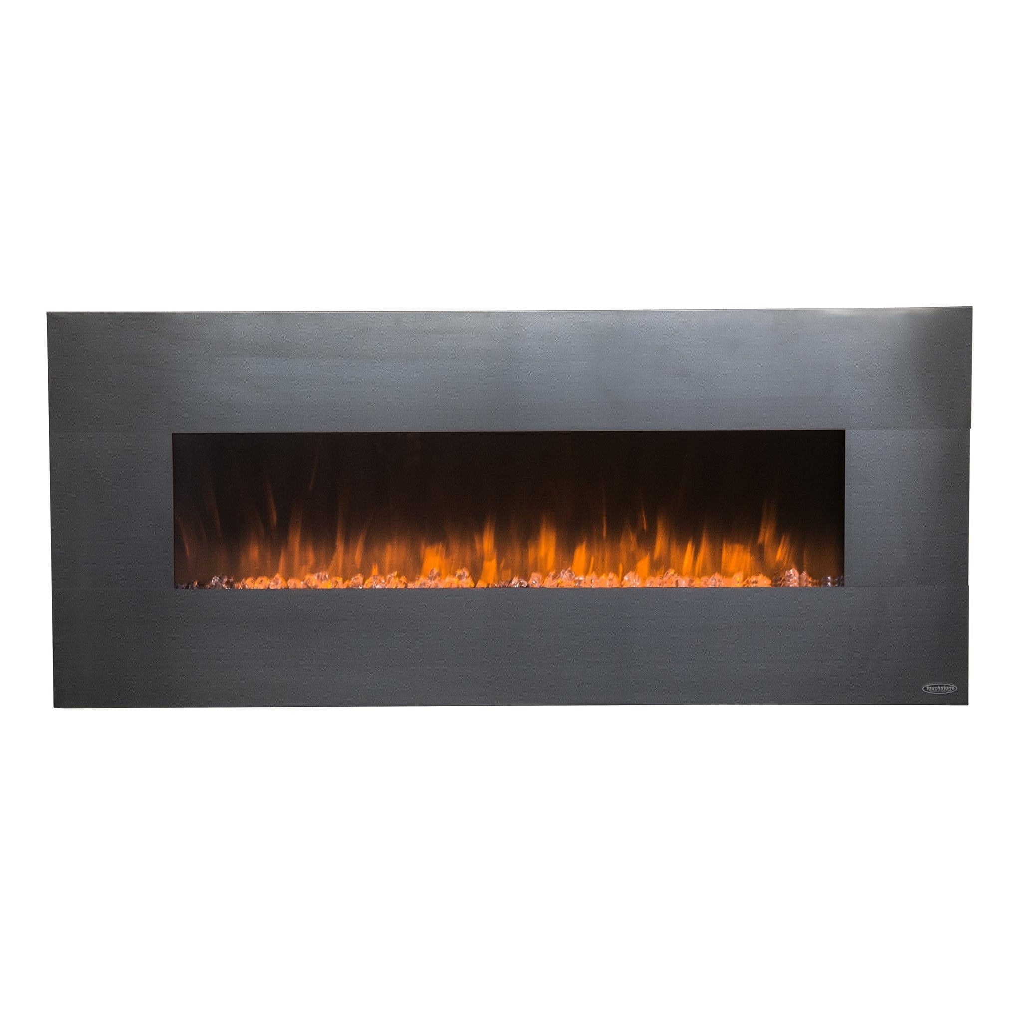 Onyx Stainless 80026 Refurbished Wall Mounted Electric Fireplace - Touchstone Home Products, Inc. with crystals.