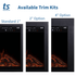 Touchstone Fireplug Pro electric fireplace trim kit comparison graphic