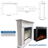 Touchstone Fireplug Pro rough opening and fireplace dimensions infographic