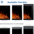 Touchstone Fireplug Pro Electric Fireplace Insert available trim kits inforgraphic