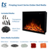 Touchstone Fireplug Pro Electric Fireplace Insert included and optional add-on media infographic