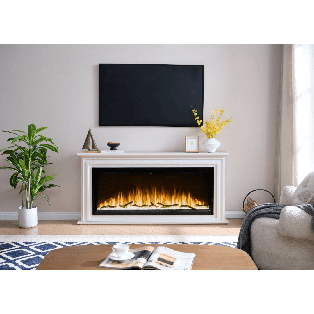 Touchstone Sideline Elite 50 inch surround mantel and fireplace room setting image