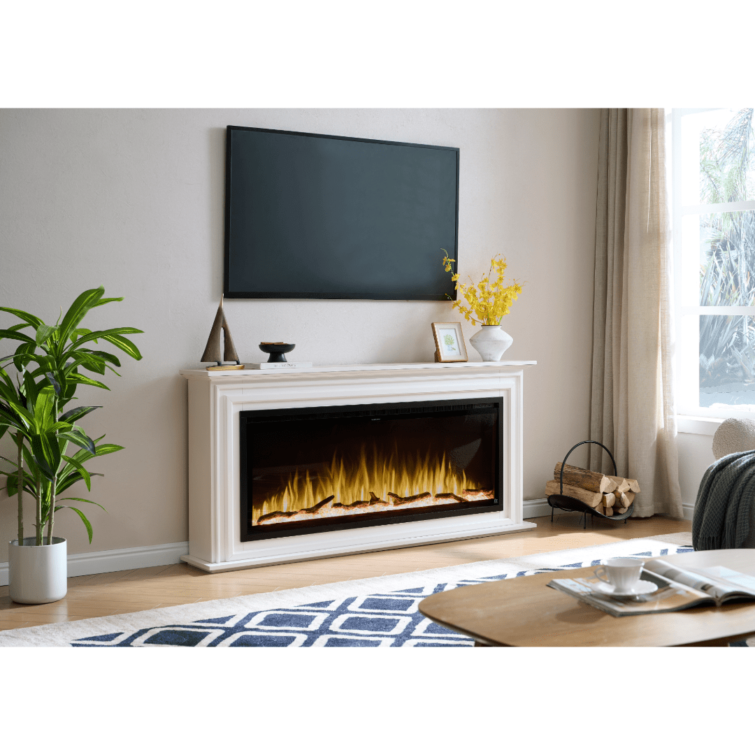 Touchstone Sideline Elite 50 inch surround mantel and fireplace room setting image
