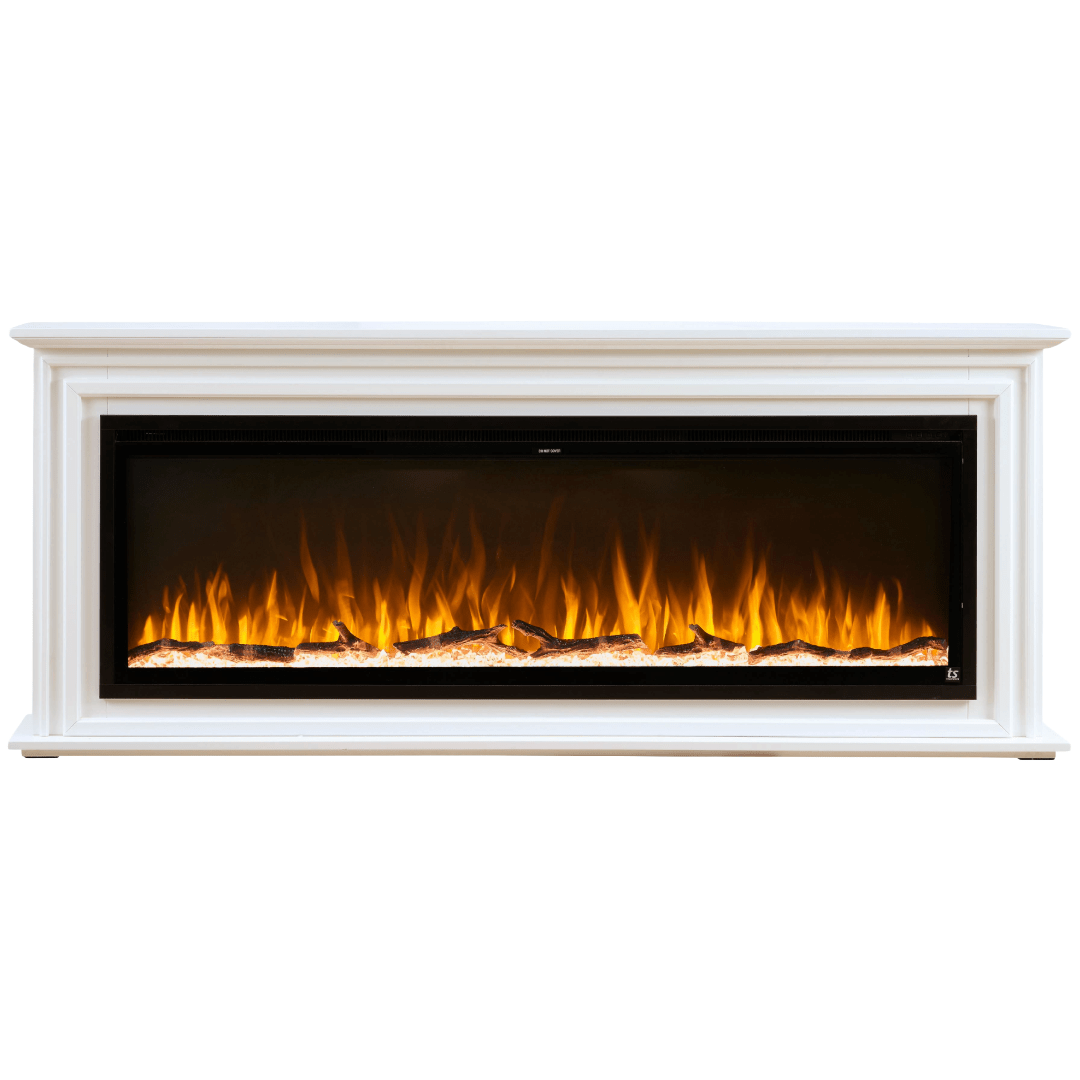 Touchstone 90014 Elite 60 inch encase surround mantel on white