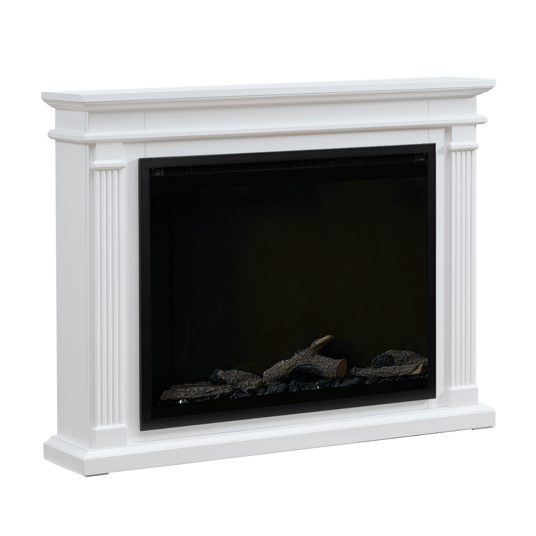 Touchstone Fireplug and Encase Surround Mantel 90015 angled on white