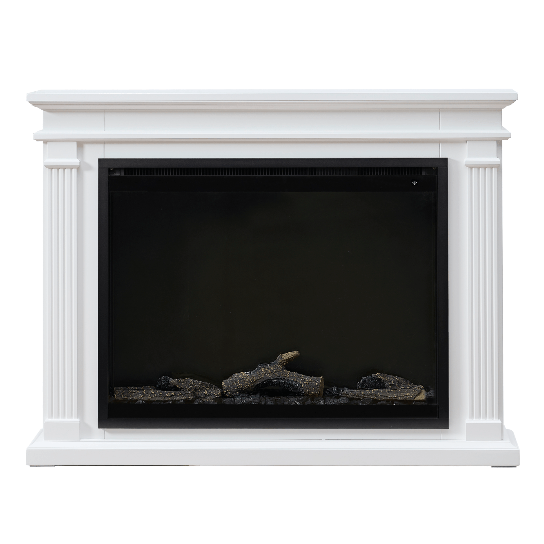Touchstone Fireplug and Encase Surround Mantel 90015 on white - no flames